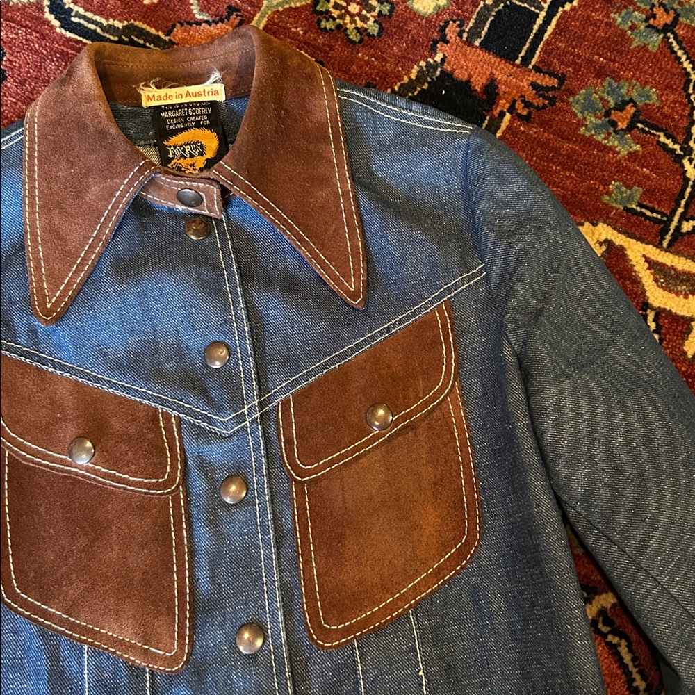 Vintage Margaret Godfrey Denim & Suede Jacket